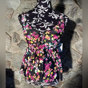 NWT Land’s End Floral Tankini Top 8